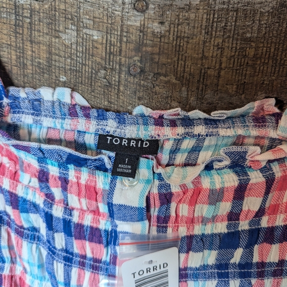 Torrid Peplum Smocked Bodice Cami - Picture 4 of 10